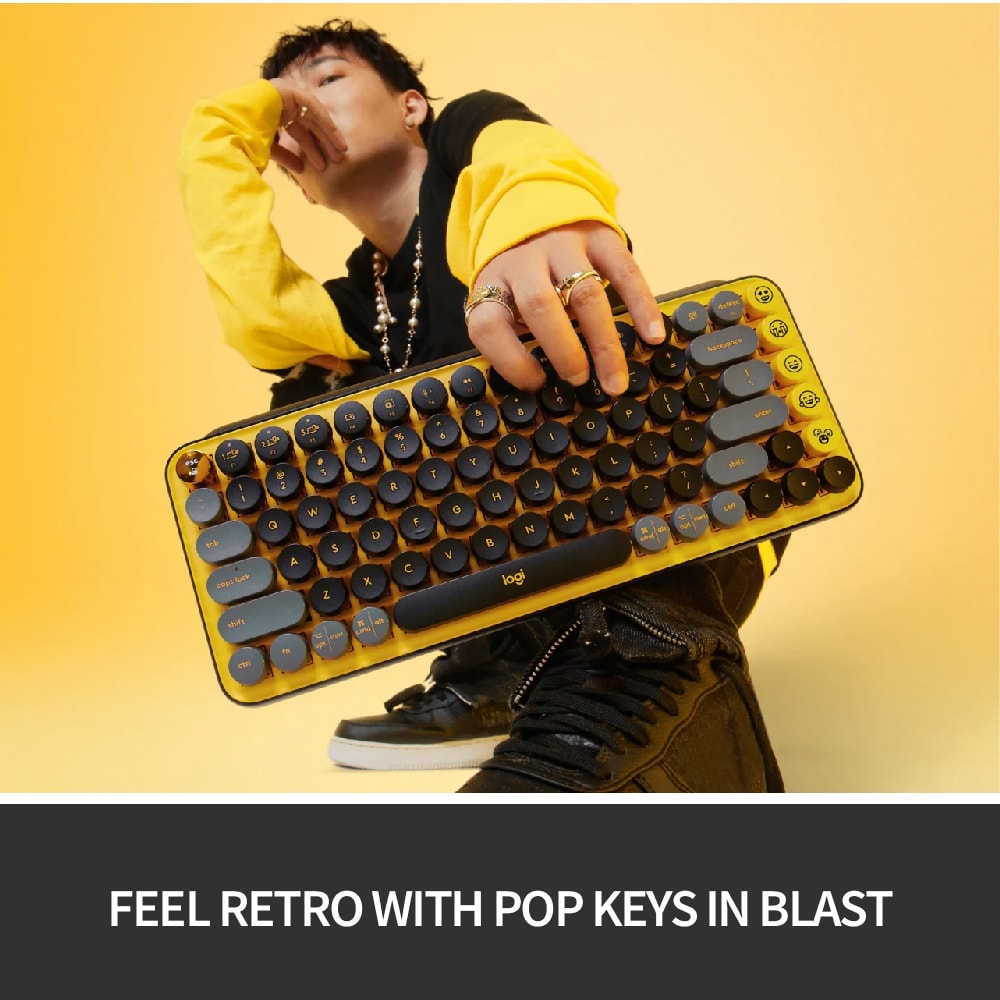 (FREE GIFT) Logitech POP Keys Mechanical Wireless Keyboard with Customisable Emoji Keys