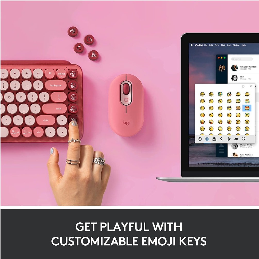 (FREE GIFT) Logitech POP Keys Mechanical Wireless Keyboard with Customisable Emoji Keys