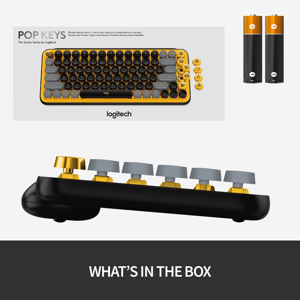 (FREE GIFT) Logitech POP Keys Mechanical Wireless Keyboard with Customisable Emoji Keys