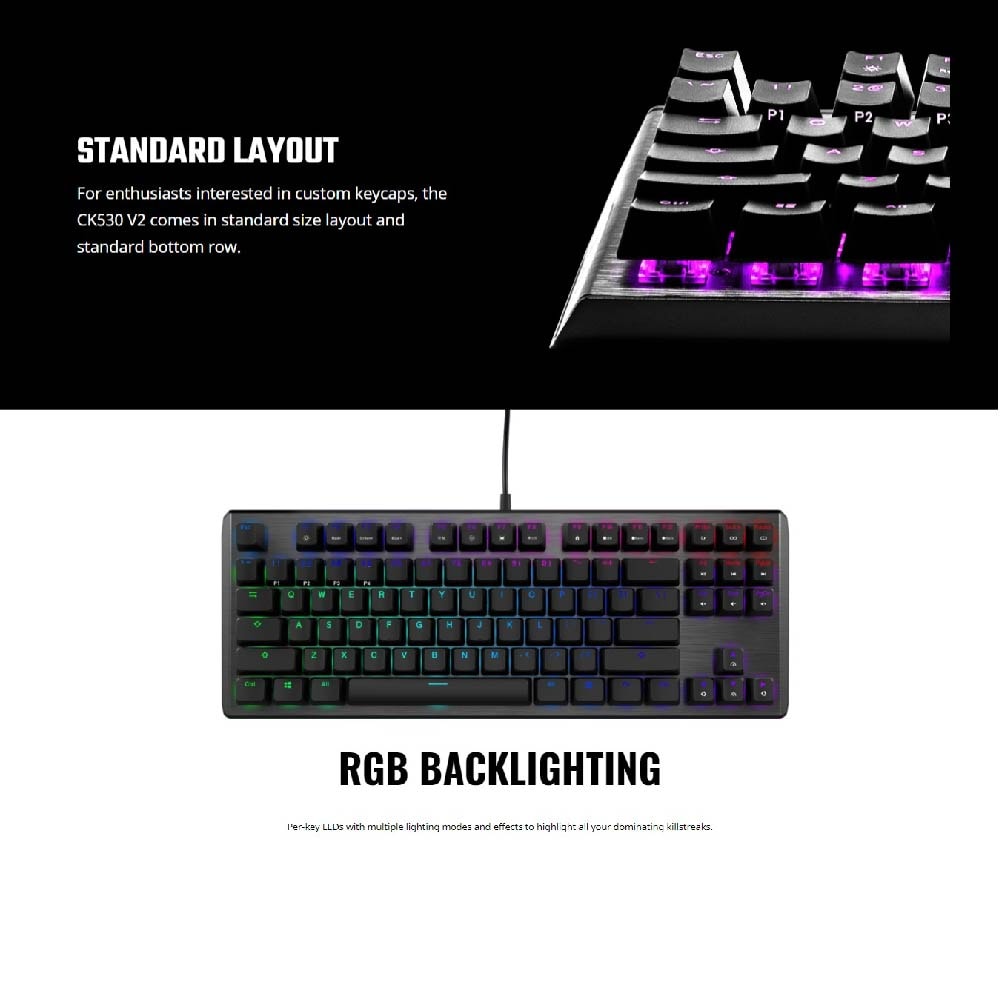 Cooler Master Ck550 V2 Wired Gaming Keyboard Red Blue Brown Switches