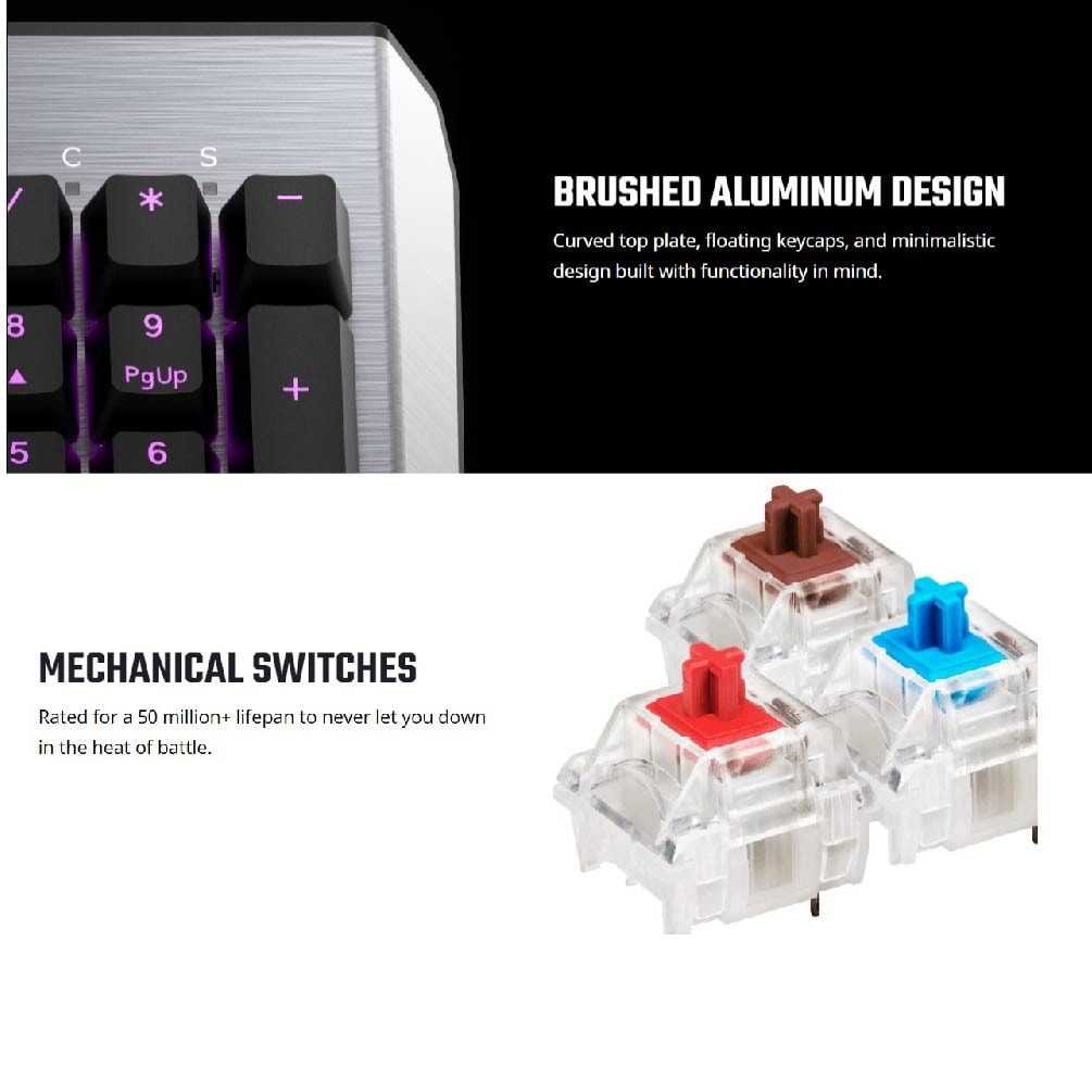 Cooler Master CK550 V2 Wired Gaming Keyboard Red / Blue / Brown Switches