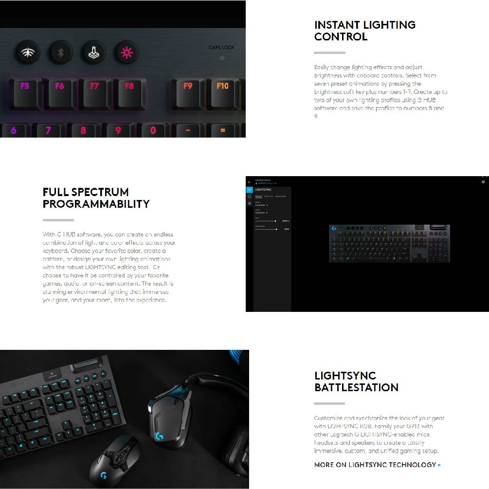 (FREE GIFT) Logitech G913 Lightspeed Wireless RGB Mechanical Gaming Keyboard GL