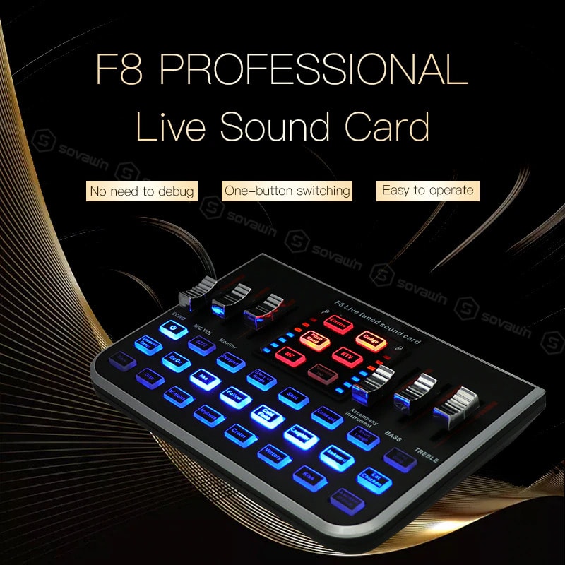F8 UA13BK Multi-Functional USB Sound Card