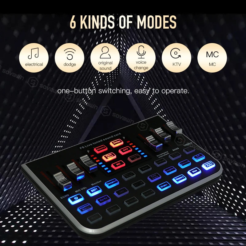 F8 UA13BK Multi-Functional USB Sound Card