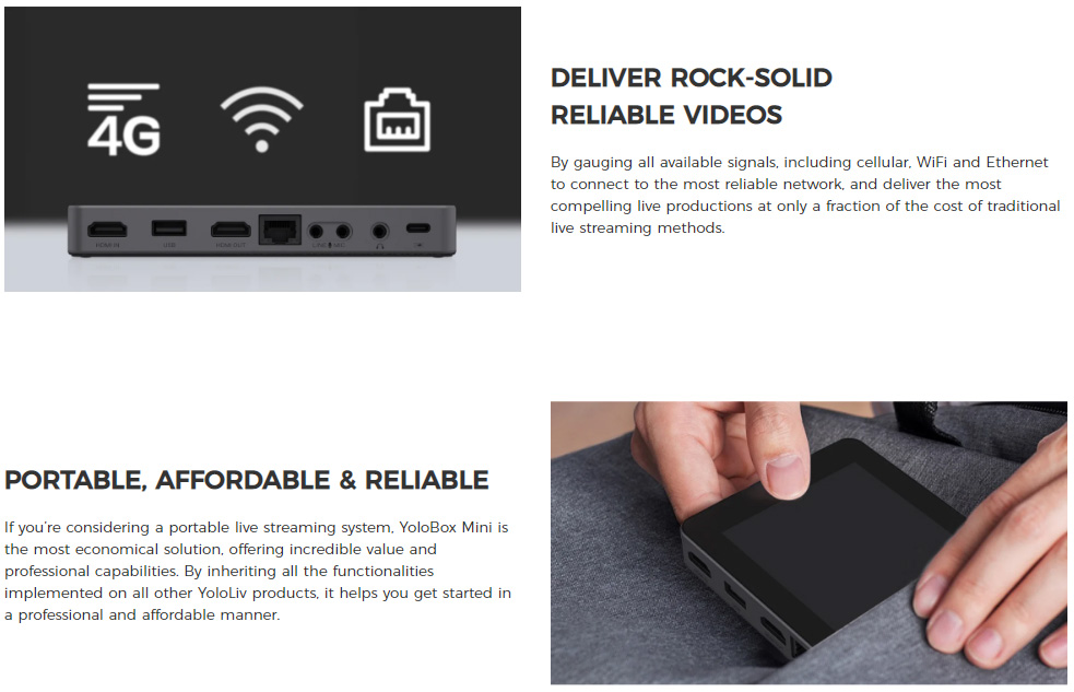 YoloLiv Yolobox Mini Professional Portable Live Stream Studio (5.5 Inch LCD Screen) (1 Year Warranty)
