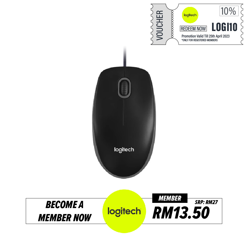 Logitech B100 Wired Mouse