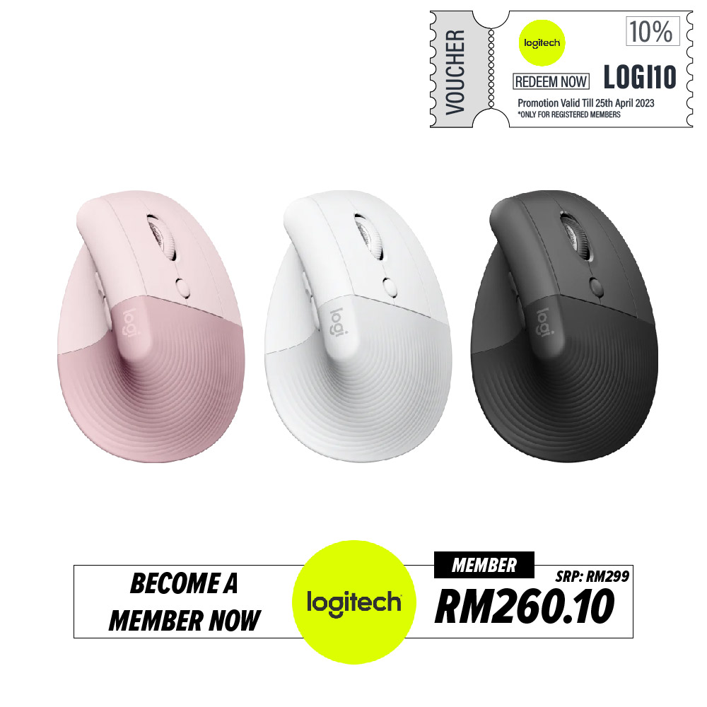 Logitech Lift Vertical Ergonomic Mouse