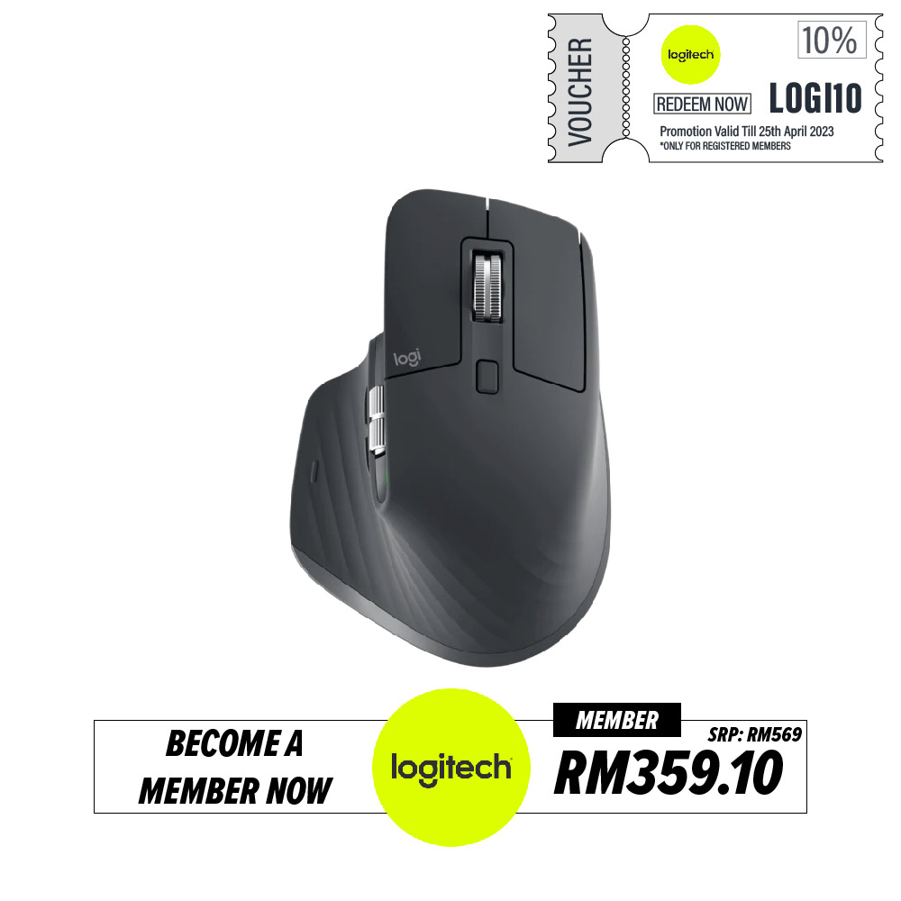 Logitech MX Master 3S - Wireless Performance Mouse with Ultra-fast Scrolling