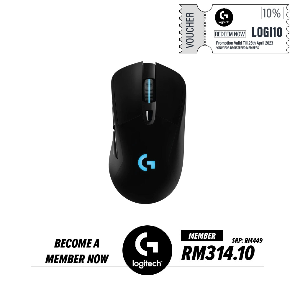 Logitech G703 Lightspeed Gaming Mouse - Hero 16K Sensor