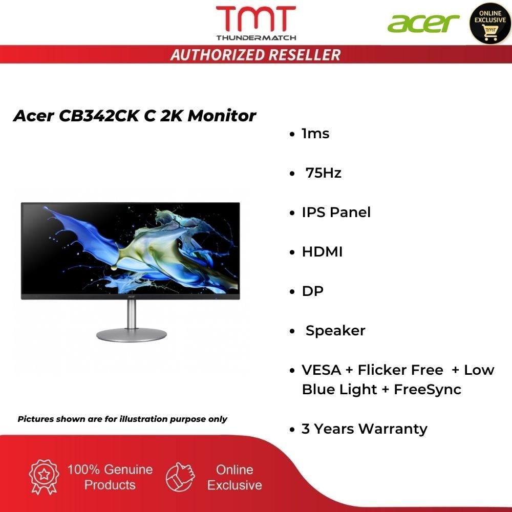 Acer CB342CK C 2K Monitor - 34.0\