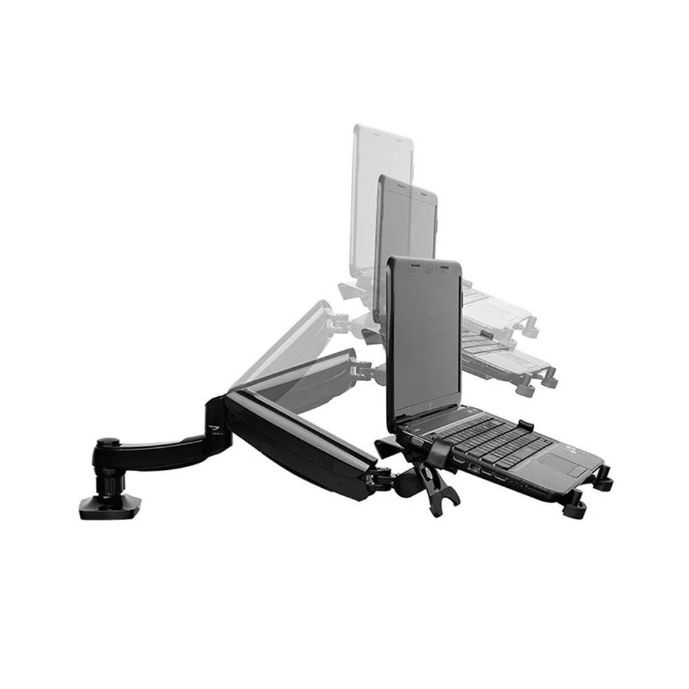 LOCTEK D5F2 / D5F (10-27” Inch + 10-17.3” Inch) Dual Arm Monitor Laptop Mount Bracket / Single Laptop Arm Stand