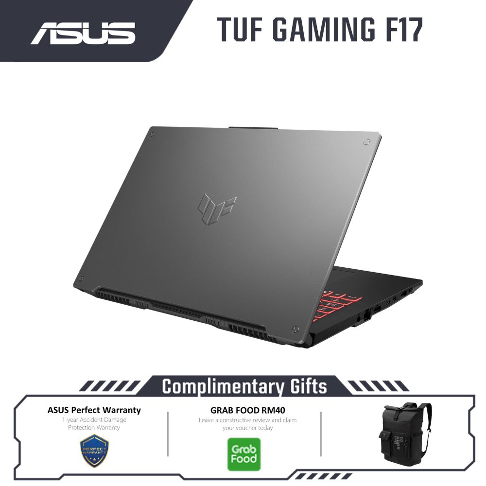 Asus TUF Gaming FA707R-RHX033W Mecha Gray Laptop | AMD Ryzen™ 7 | 16GB RAM 512GB SSD | 17.3" FHD | RTX™3070 | W11 | BAG