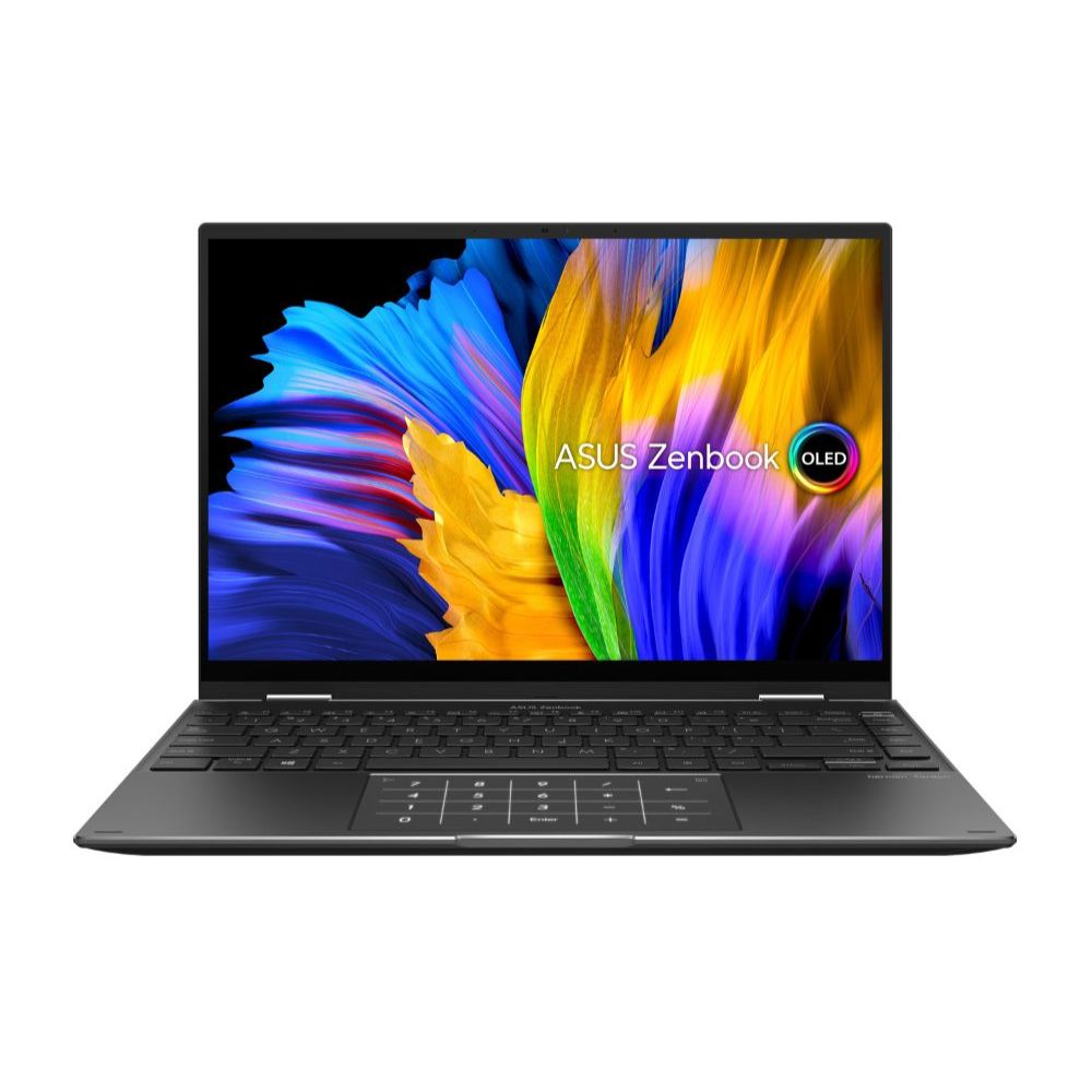 Asus Zenbook Flip 14 OLED UN5401Q-AKN095WS Jade Black Laptop | Ryzen™ 7 | 16GB RAM 512GB SSD | 14" Touch 2.8K | AMD Share | W11 | MS OFFICE+Sleeve+USB-A to RJ45 Lan