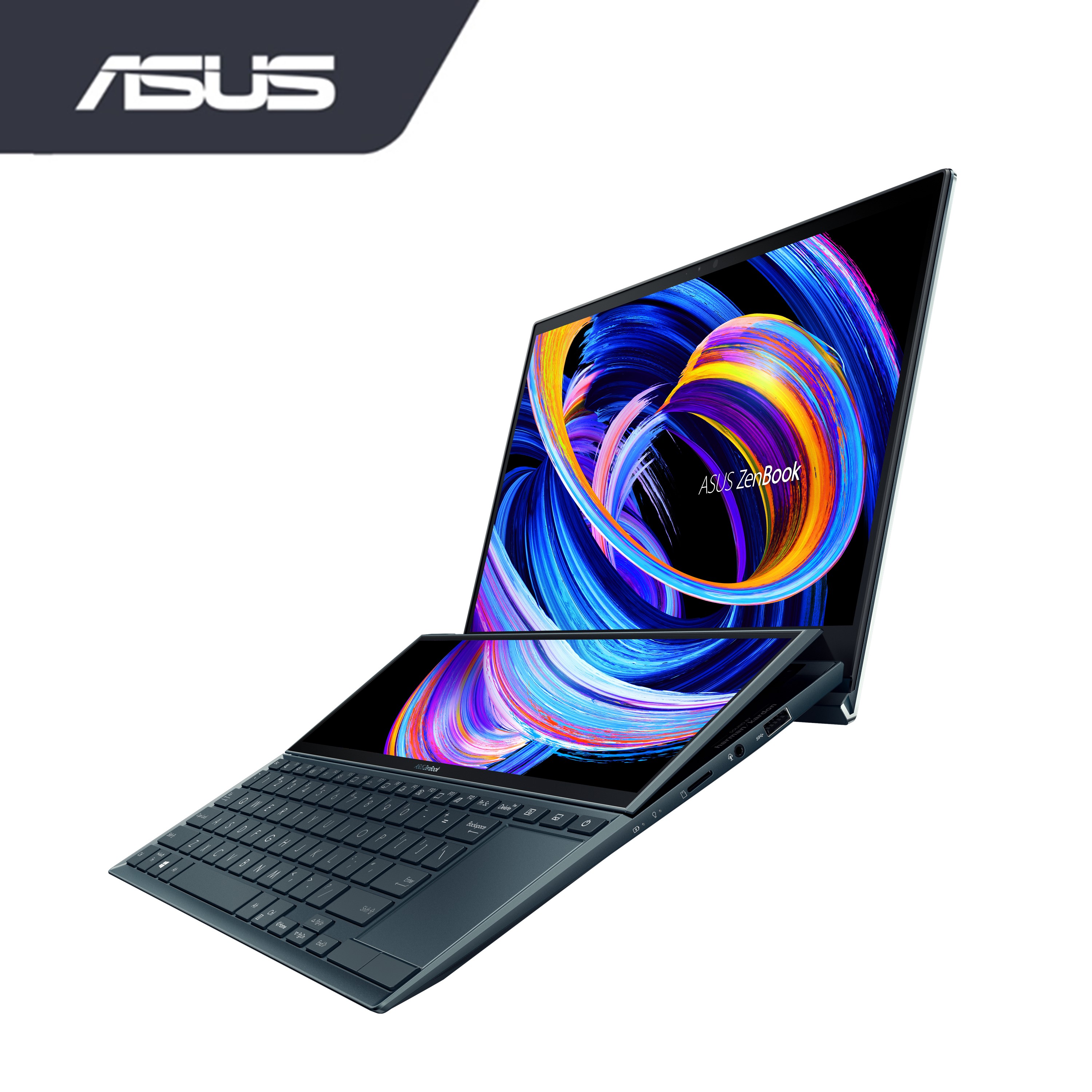 Asus ZenBook Duo UX482E-GHY411WS 2 in1 Laptop Celestial Blue | i7-1165G7 | 16GB RAM 512GB SSD | 14.0"FHD Touch | MX450 | MS Office H&S 2021+Win11 | 2Y Warranty