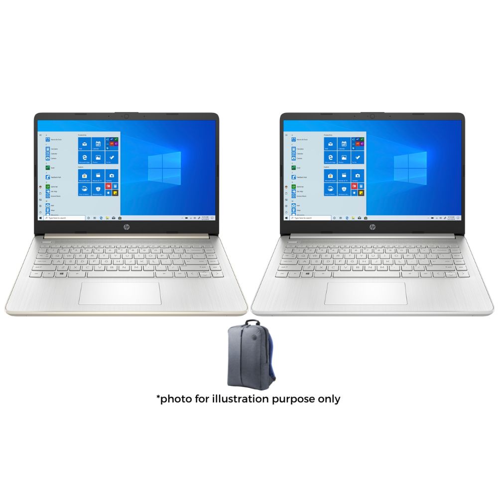 HP 15s-eq1017AU Gold / eq1018AU Silver Laptop | Athlon-3050u 2.30~3.20Ghz | 4GB RAM 256GB SSD | 15.6" HD | AMD Radeon | W11 | 1-Y Warranty | Bag