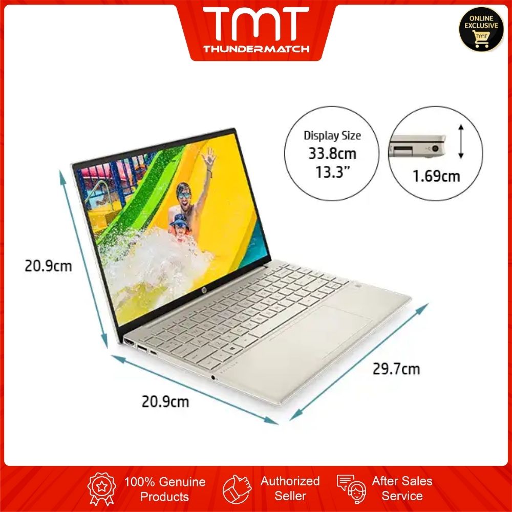 HP Pavilion Aero 13-be0045AU Gold Laptop 484K0PA | Ryzen 5-5600U | 8GB RAM 512GB SSD | 13.3" WUXGA | W10 | MS OFFICE+BAG