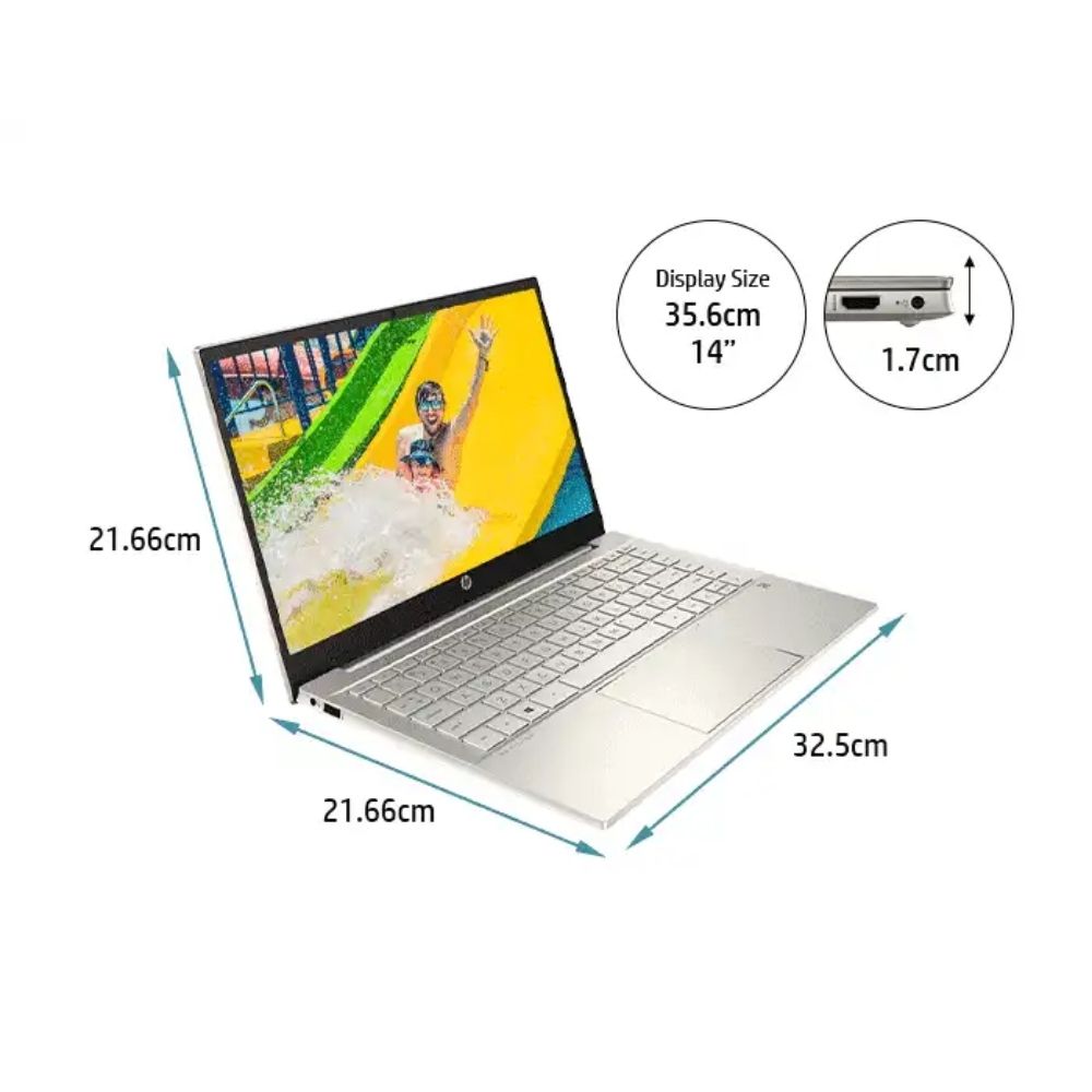 HP Pavilion Plus 14 (Gold/Silver) Laptop | i7-1255U | 16GB RAM 512GB SSD | 14