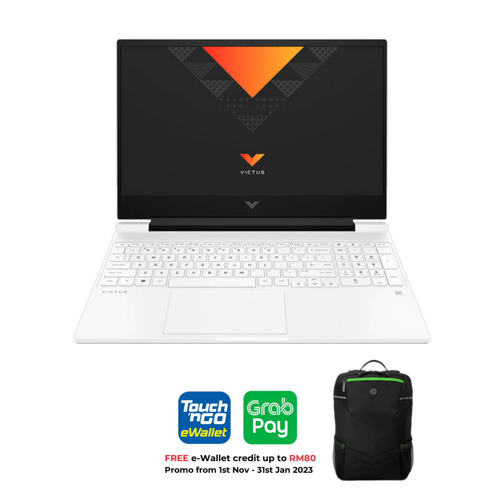 HP Victus 15-fb0102AX Laptop | Ryzen 5 5600H | 8GB RAM 512GB SSD | 15.6" FHD | 144Hz | NVD RTX3050 | Win 11 | 2-Y Warranty | Bag