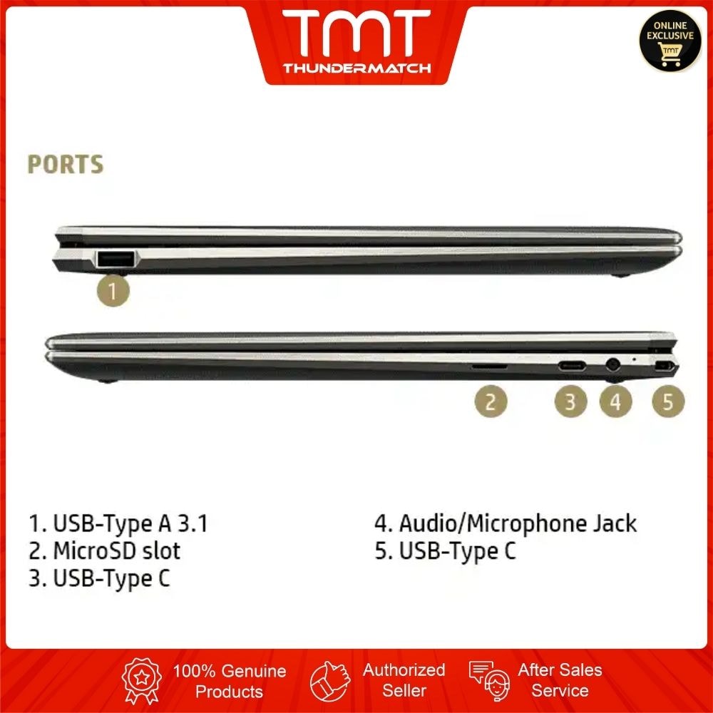 HP Spectre X360 14-ea1021TU 58G08PA Laptop | i7-1195G7 | 16GB RAM 1TB SSD | 13.5" 3K2K OLED Touch | W11 | MS OFFICE+SLEEVE