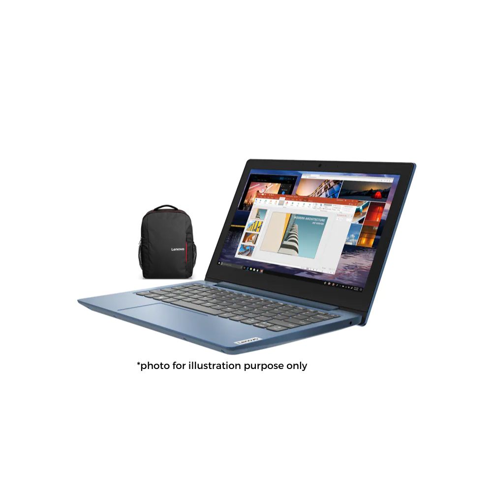 Lenovo IdeaPad 1 11IGL05 81VT003RMJ Ice Blue Laptop | Celeron N4020 | 4GB-OB RAM 256GB SSD | 11.6" HD | W10 | 1 YrWrrnty