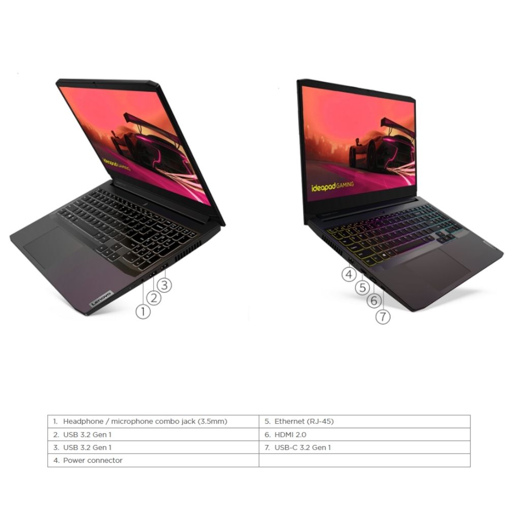 Lenovo IdeaPad Gaming 3 82K200JJMJ Laptop | AMD Ryzen 5 5600H | 16GB 512GB | 15.6