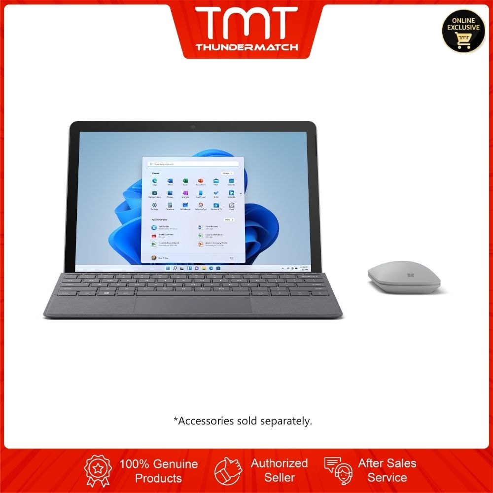 Microsoft Surface GO 3 Platinum / Black | 1 Year Warranty + Free Mobile Bluetooth Mouse worth RM199