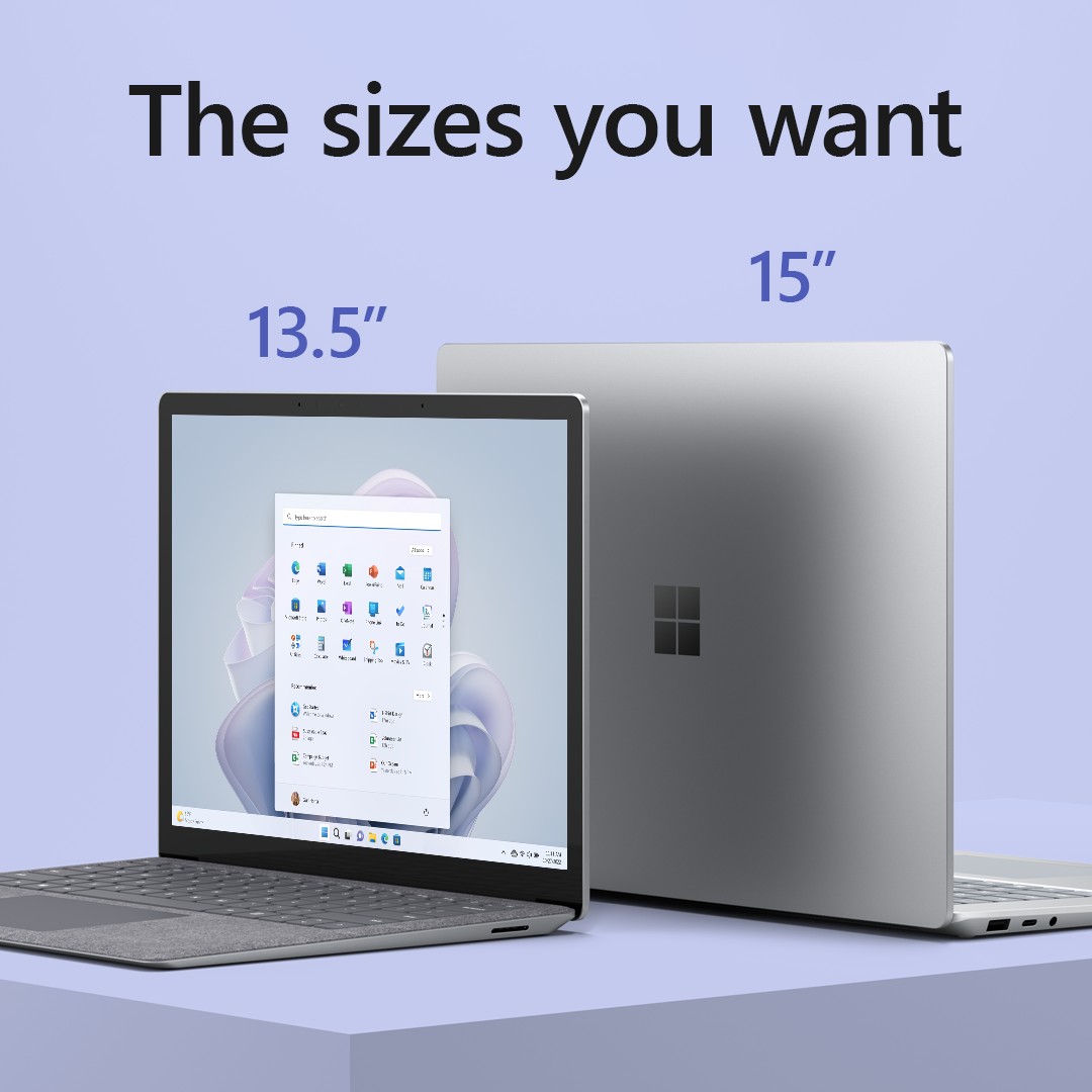 Microsoft Surface Laptop 5 ( Platinum / Black ) 13.5" / 15" Touch + Free Microsoft Office Home & Student 2021 Worth RM529