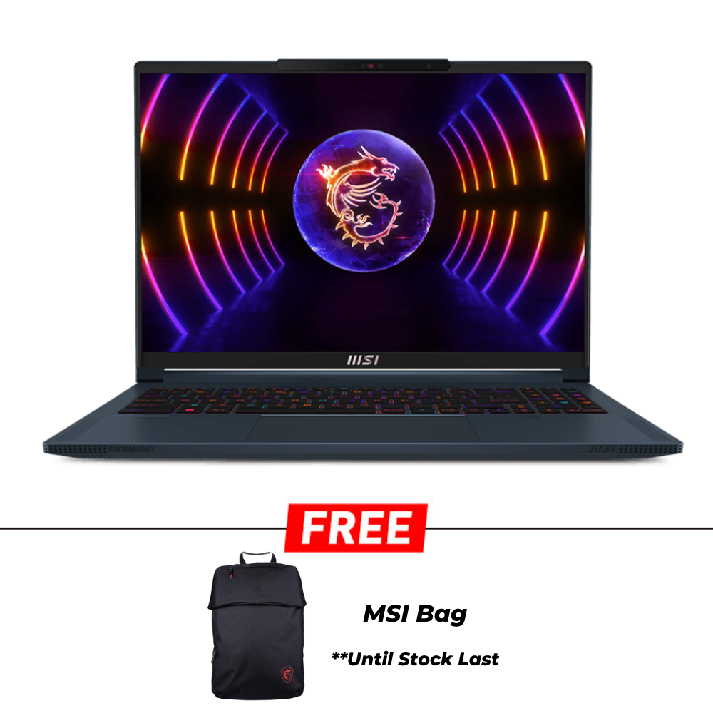 MSI Stealth 16 Studio A13VF-063MY Gaming Laptop (Star Blue) | i7-13700H | 16GB RAM 2TB SSD | 16" QHD+(2560 x 1600) 240Hz | RTX4060 | W11 | 2Y Warranty