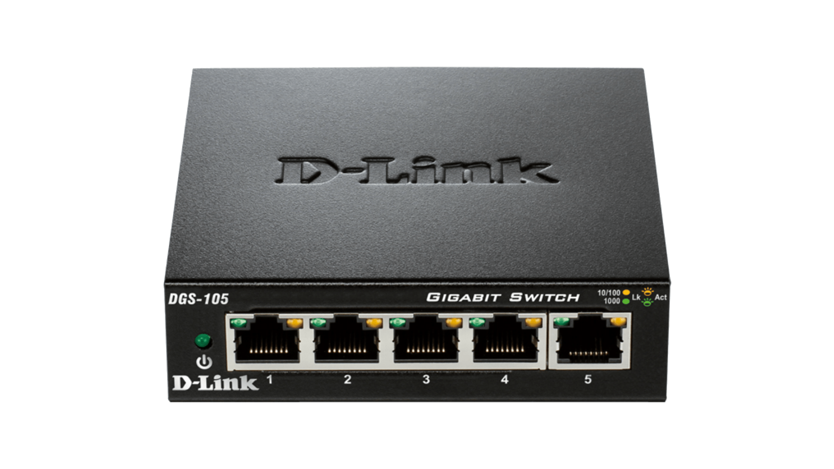 D-Link DGS-105 Unmanaged Gigabit Switch with Metal Case - 5 Ports/10 to 100 to 1000Mbps (3 Years Warranty)