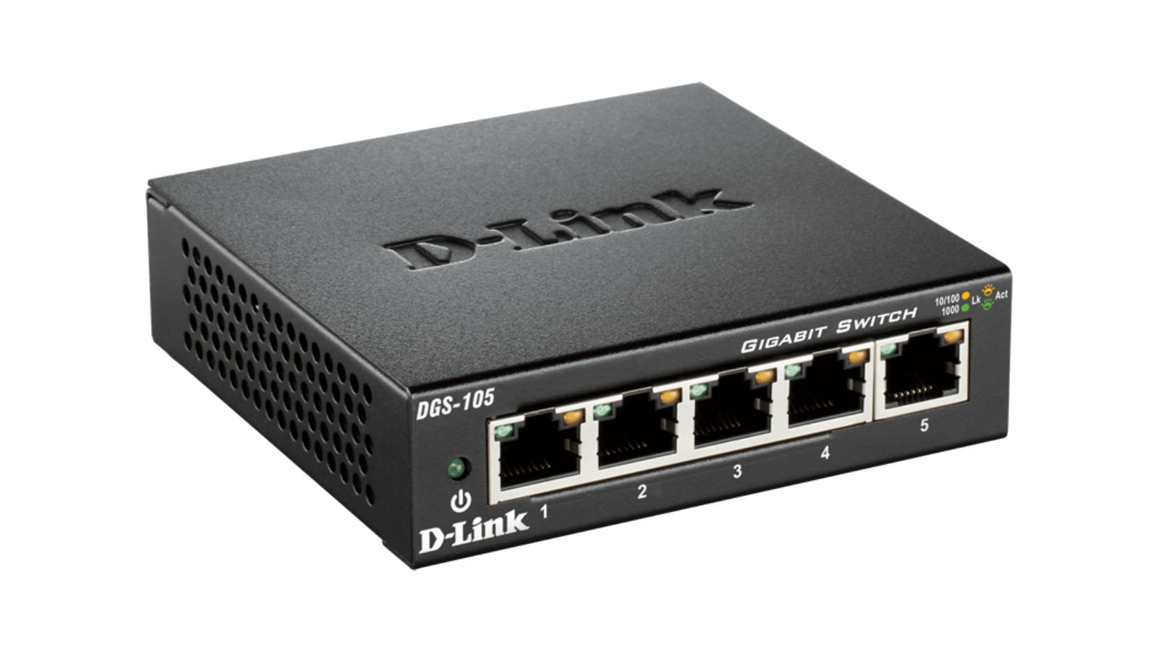 D-Link DGS-105 Unmanaged Gigabit Switch with Metal Case - 5 Ports/10 to 100 to 1000Mbps (3 Years Warranty)