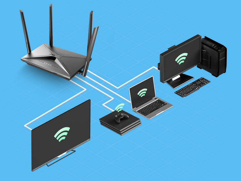 D-Link DIR-2150 Wi-Fi Gigabit Router AC2100/300Mbps 2.4GHz+1733 Mbps 5GHz