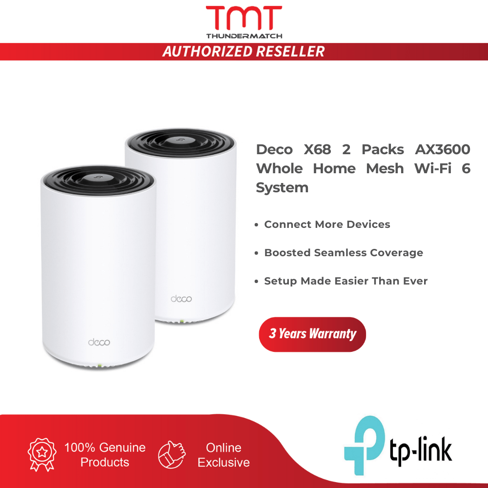 TP-Link Deco X68 AX3600 Whole Home Mesh Wi-Fi 6 System