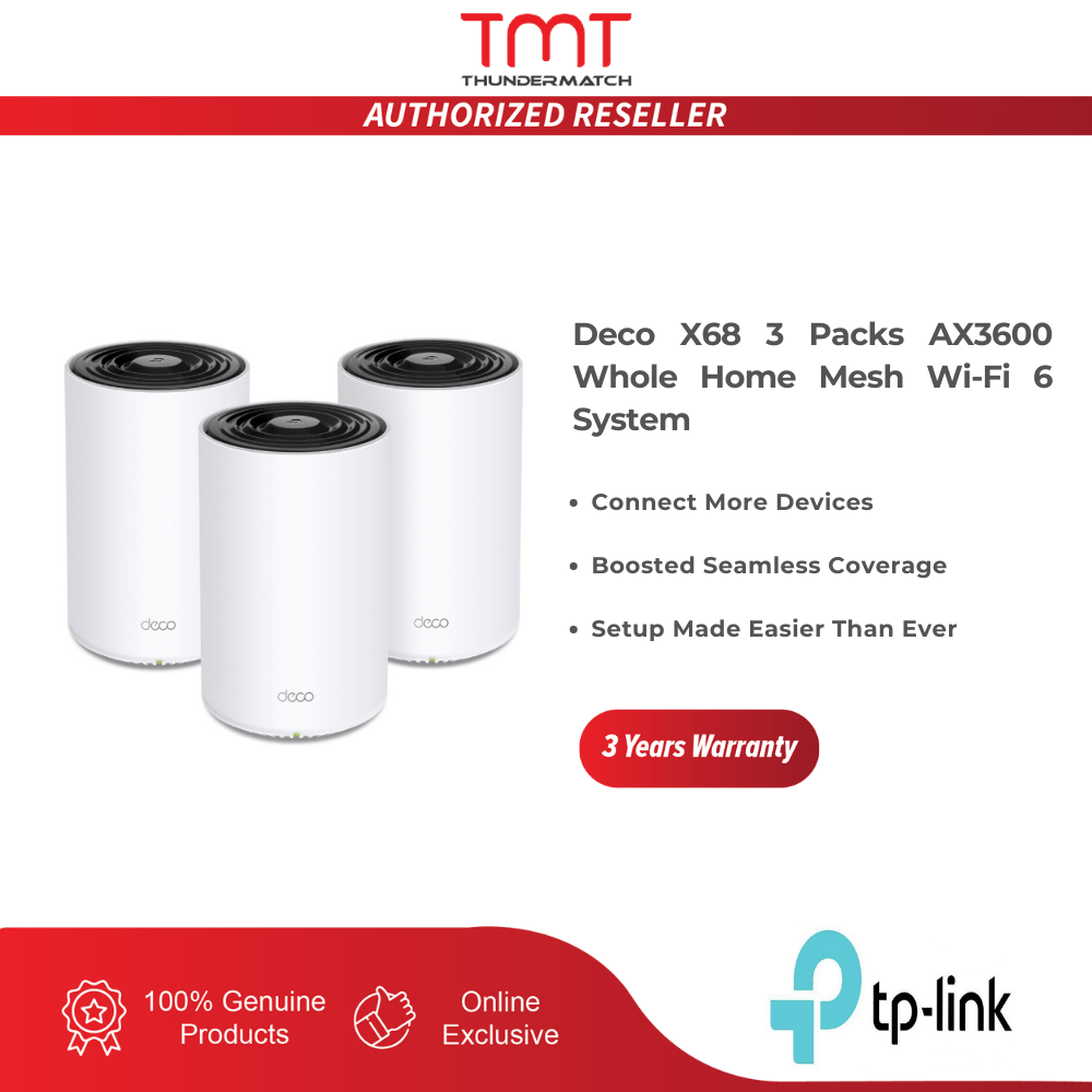 TP-Link Deco X68 AX3600 Whole Home Mesh Wi-Fi 6 System