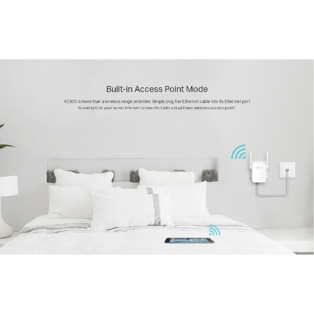 TP-Link RE305 AC1200 Wall Plugged Wi-Fi Range Extender
