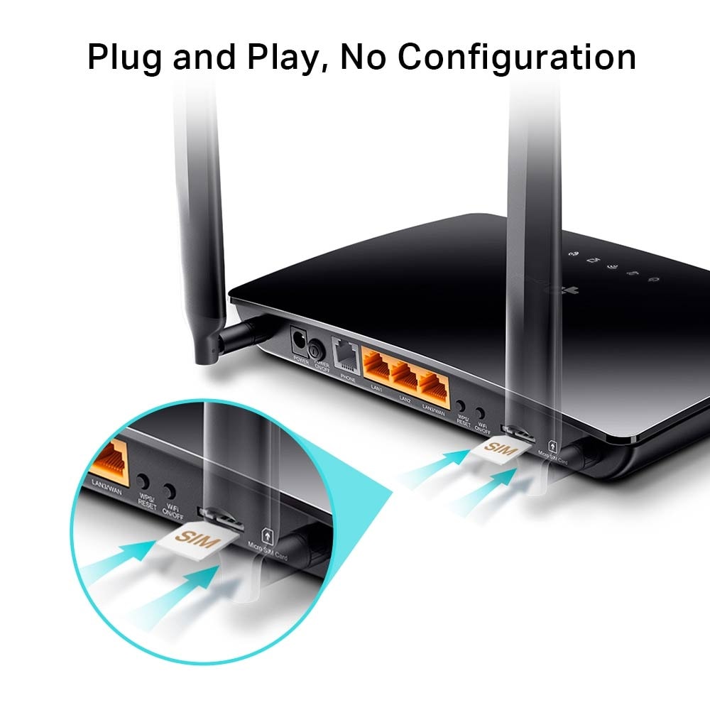 TP-Link TL-MR6500V 4G Router 300Mbps Wireless N 4G LTE Telephony Router