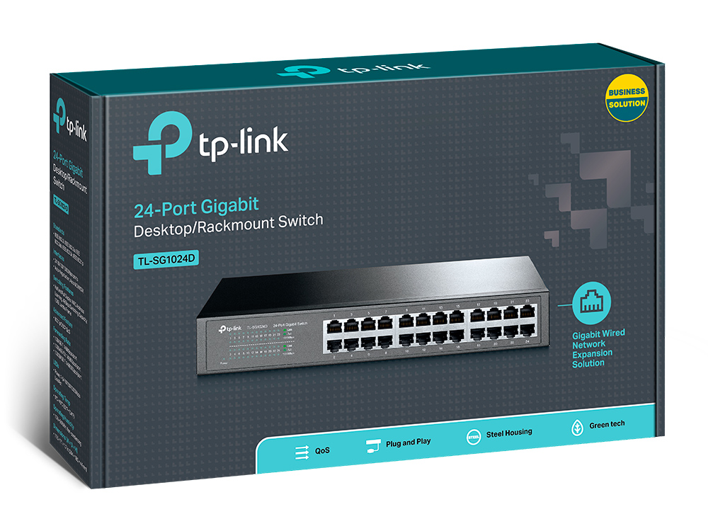 TP-Link TL-SG1024D Gigabit Switch - 24 Ports | Steel Case