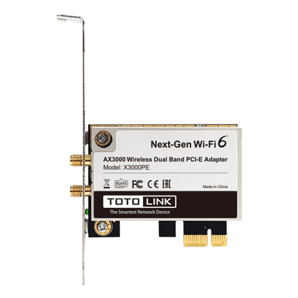 Totolink X3000PE Wifi 6 PCIE Adapter (3 Years Warranty)