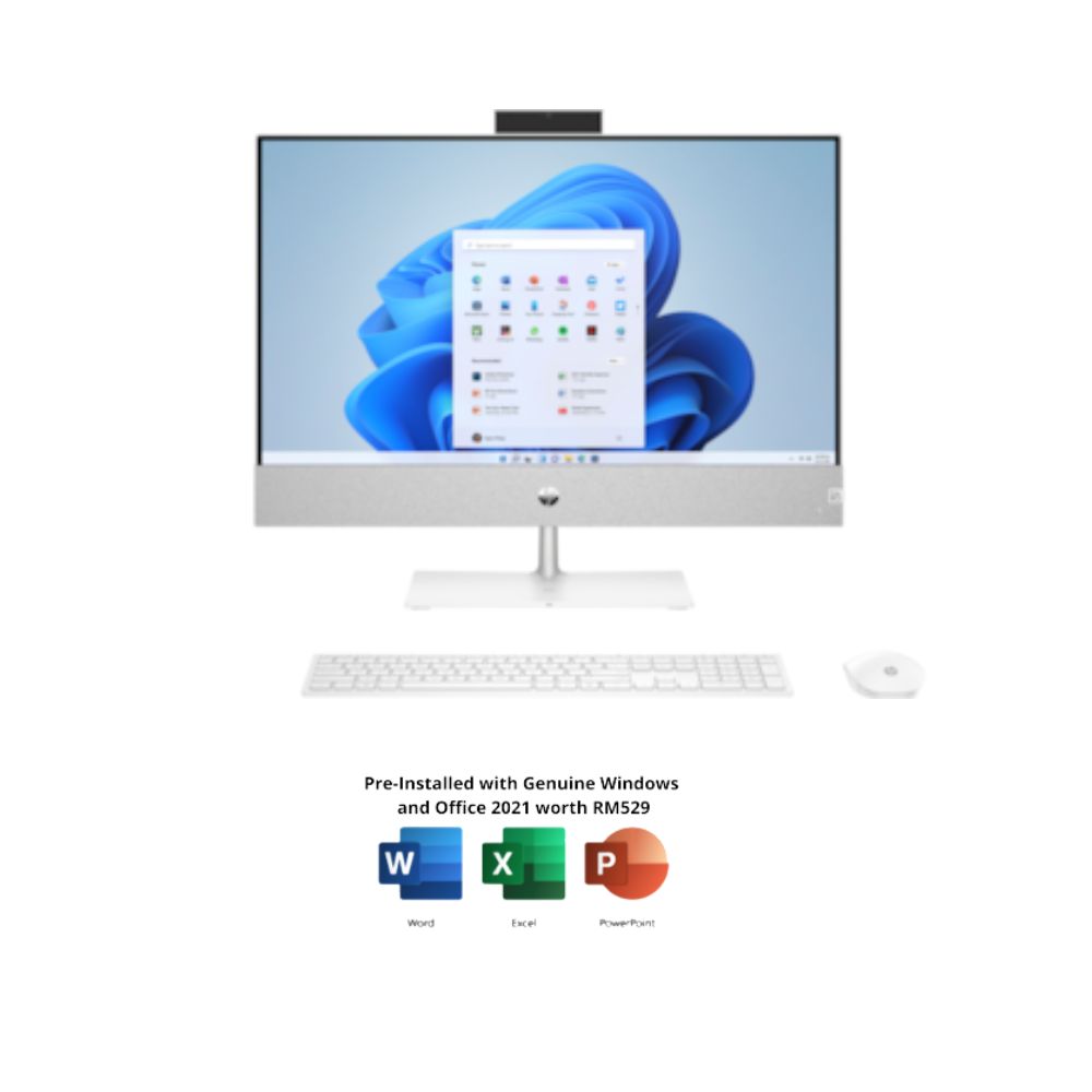 HP AIO 24-CA1013d(White) | i5-12400T | 8GB D4 | 512GB SSD | 23.8" FHD | NVD GTX1650 | Wireless KB&MSE |MS Office | W11