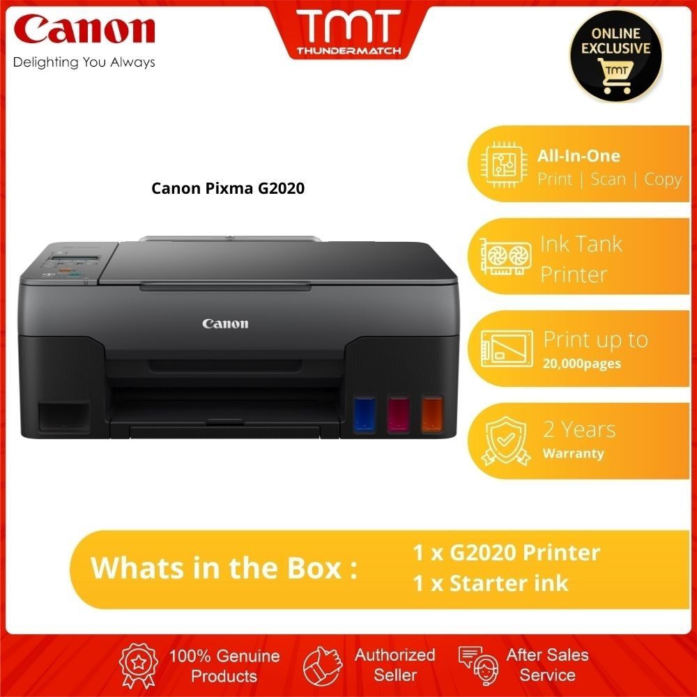 Canon Pixma G2020 Ink Tank Printer ( Print | Scan | Copy ) G-Series (1-800-18-2000)