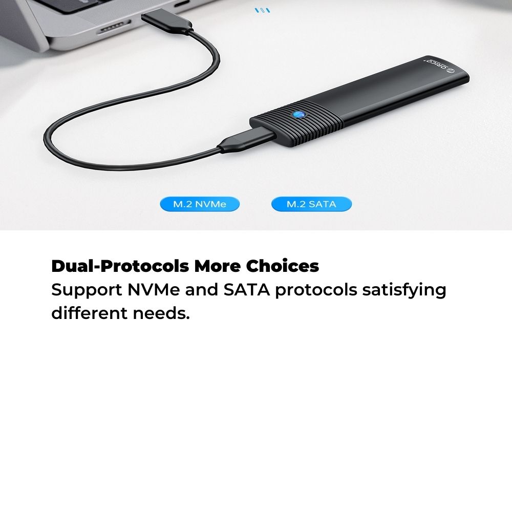 Orico PWDM2-G2 M.2 NVMe & M.2 SATA SSD Enclosure