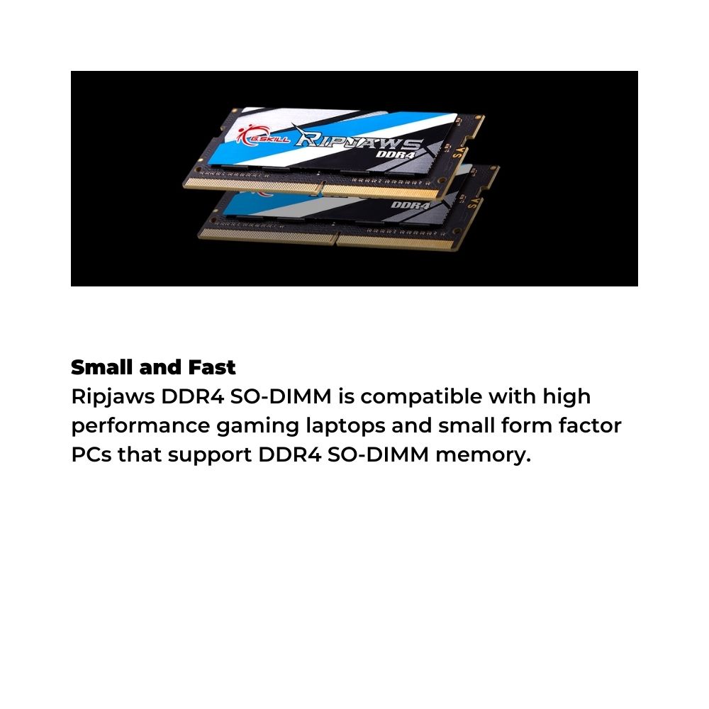 G.Skill Ripjaws DDR4 8GB /16GB /32GB 3200Mhz CL22 Notebook Ram SODIMM
