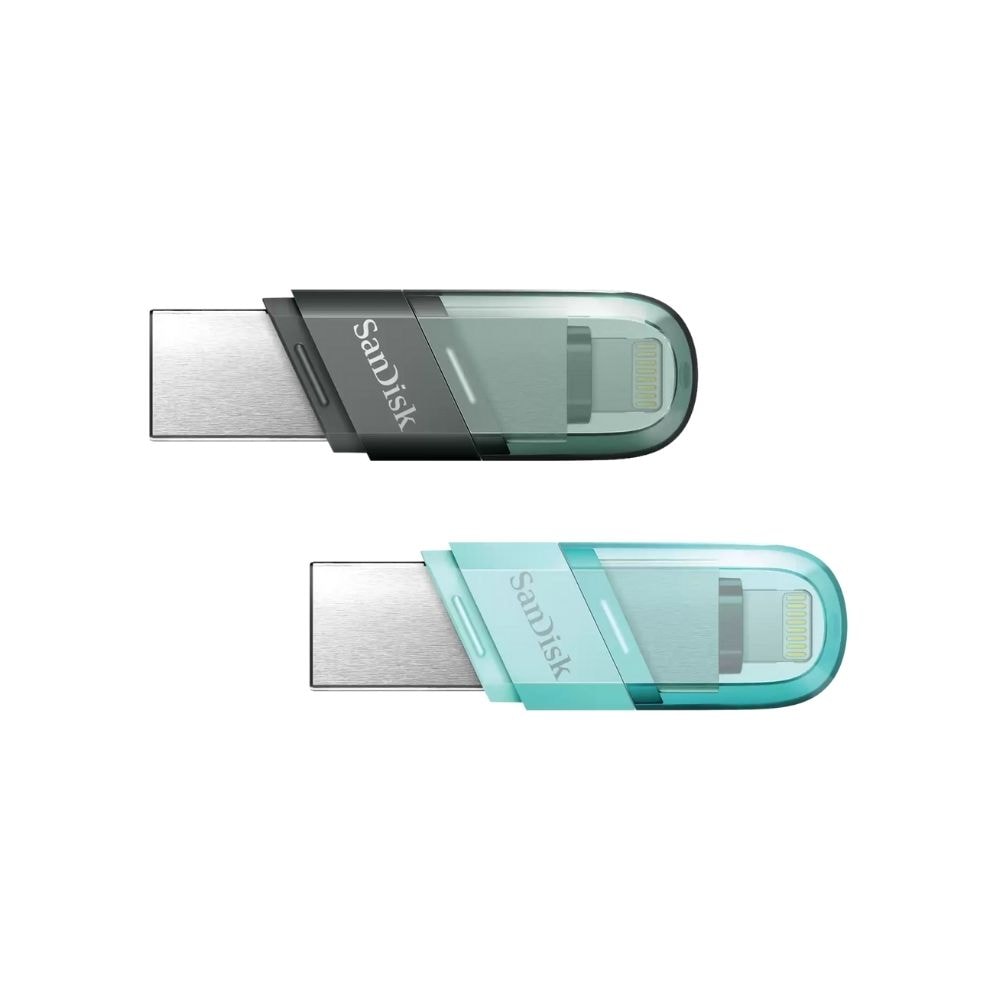 TMT SanDisk Ixpand 32GB /64GB /128GB /256GB OTG Lightning Flip USB3.1 for Apple | BLACK /GREEN | SDIX90N
