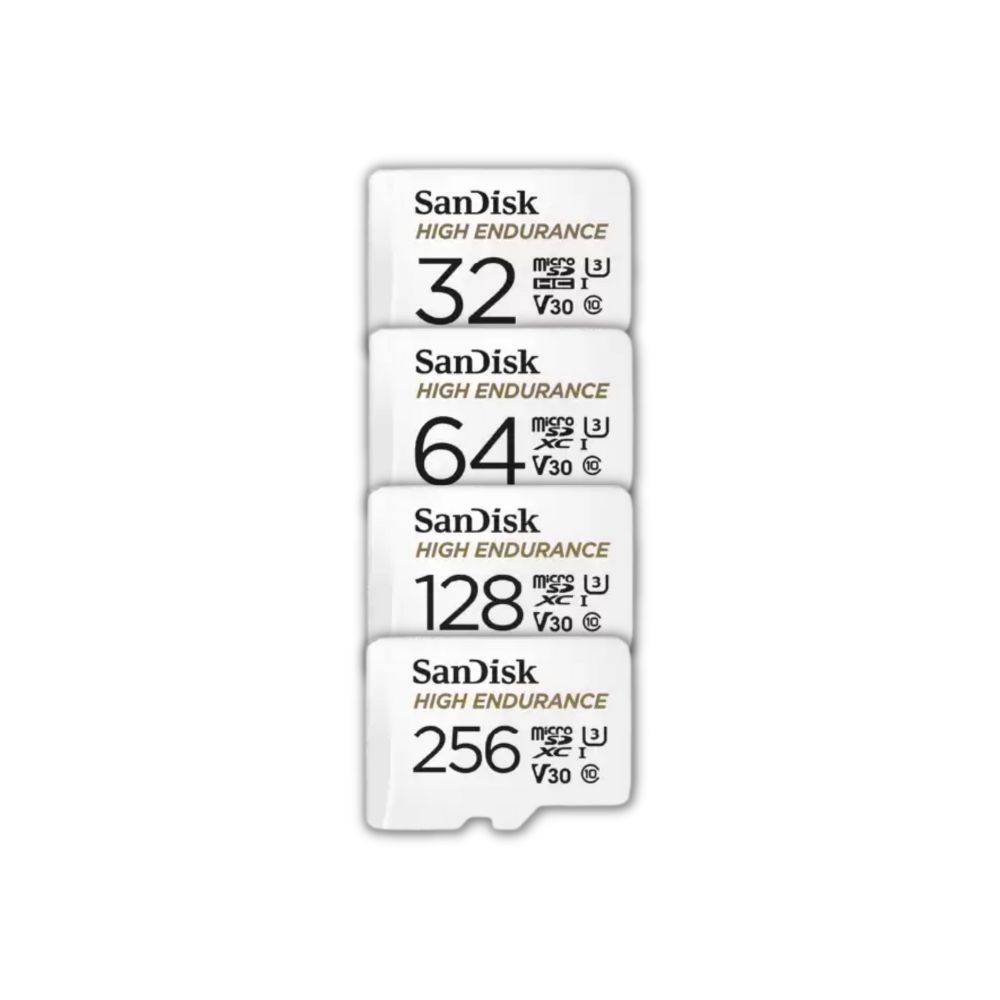 SanDisk MicroSD High Endurance Video Monitoring UHS-I C10 V30 U3 Memory Card