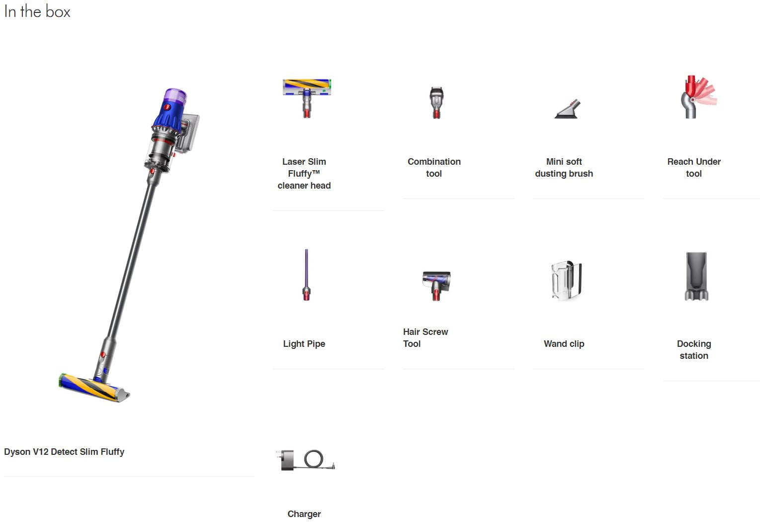 Dyson V12 Detect Slim Fluffy SV20 Cordless Vacuum Cleaner | 150AW Suction | 2 Years Warranty