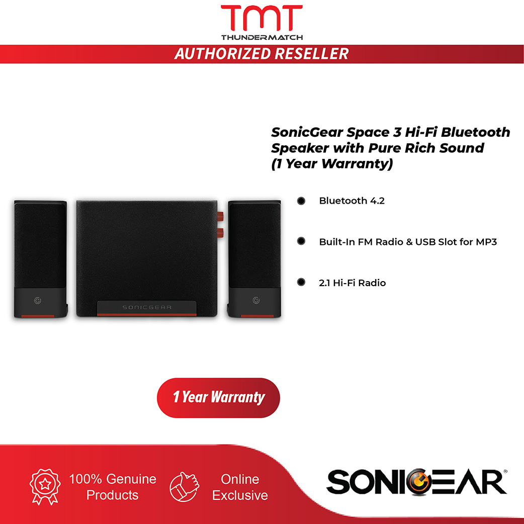 SonicGear SPACE 3 / SPACE 5 / SPACE 7 Bluetooth Speakers