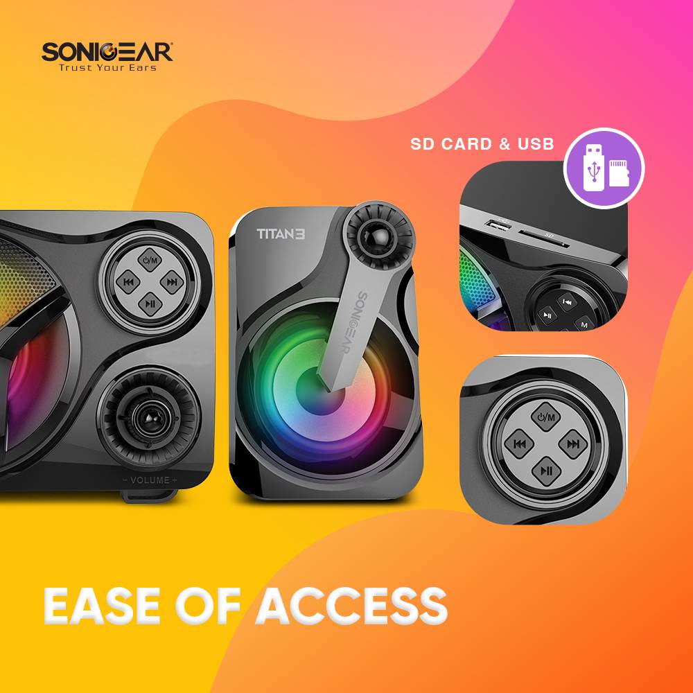 SonicGear Titan 3 Bluetooth Speaker with 5-Inch Bass Driver