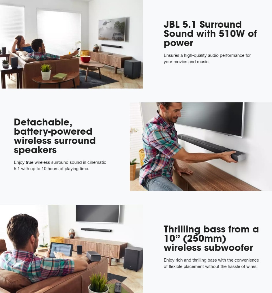 JBL Bar 5.1 Immersive Channel Soundbar/MultiBeam