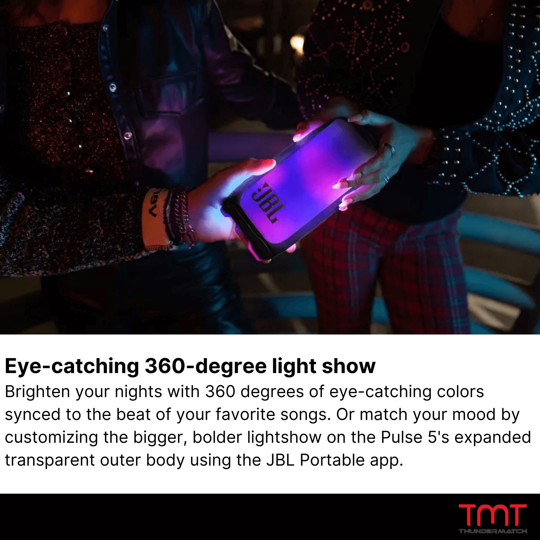 JBL Pulse 5 Wireless Portable Waterproof Bluetooth Speaker Black