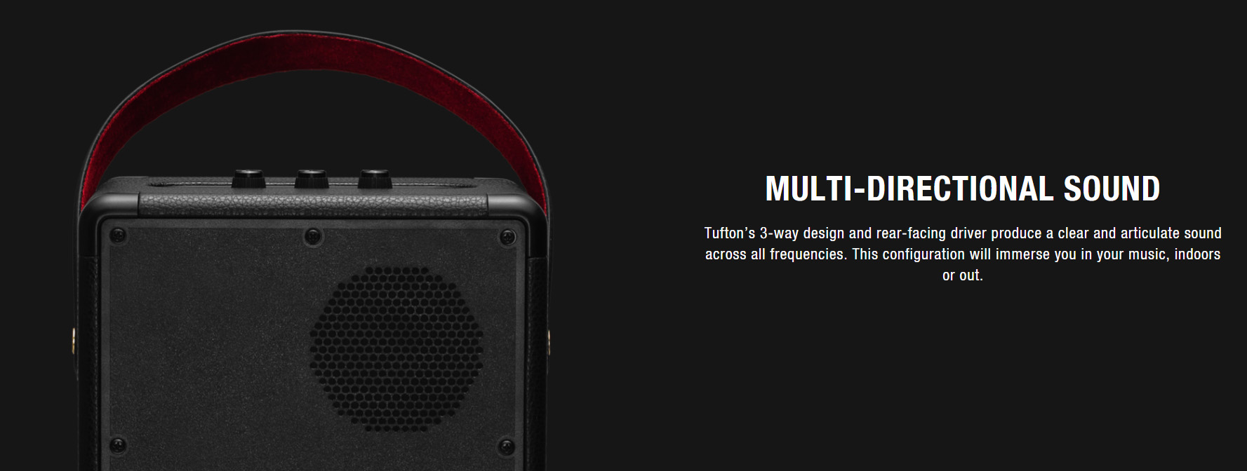 Marshall Middleton Black & Brass Bluetooth Speaker