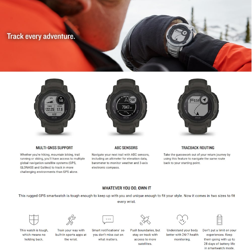 Garmin Instinct 2 Solar GPS Smartwatch - Luffy SE